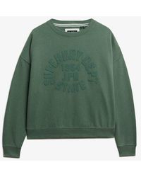 Superdry - & Co Athletic Essentials Tonal Applique Crew Sweatshirt - Lyst