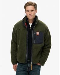 Superdry - & Co Vintage Retro Borg Fleece Jacket - Lyst