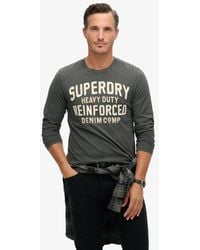 Superdry - Workwear Top Met Lange Mouwen En Appliqué - Lyst