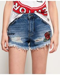 superdry denim shorts womens