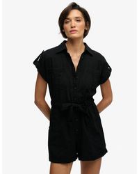 Superdry - & Co Belted Utility Playsuit - Lyst