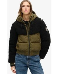 Superdry - & Co Ladies Everest Slim Fit Colourblock Bomber Hybrid Jacket - Lyst