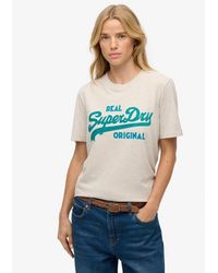 Superdry - & Co Classic Organic Cotton Vintage Logo Scripted Coll T-shirt - Lyst