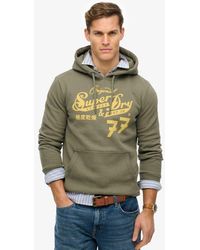 Superdry - & Co Leather & Boot Co Script Hoodie - Lyst