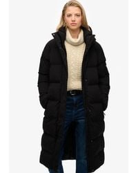 Superdry - Hooded Longline Puffer Jacket - Lyst