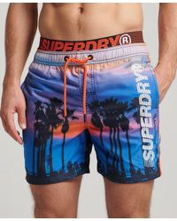 Superdry State Volley Swim Shorts Blue