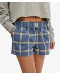Superdry - & Co Cotton Check Elastic Shorts - Lyst