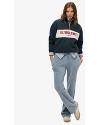 Superdry - Velour Wide Leg Joggers - Lyst