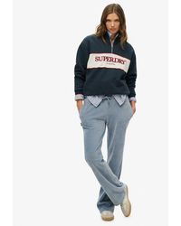 Superdry - Velour Wide Leg Joggers - Lyst