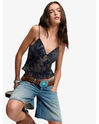 Superdry - Flocked Mesh Cami Top - Lyst