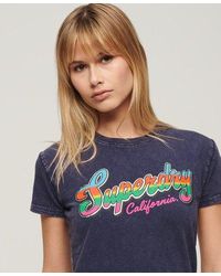 Superdry - Cali Sticker Fitted T-shirt - Lyst