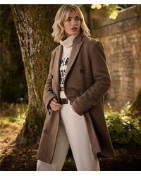 Superdry - Double Breasted Wool Blend Coat - Lyst