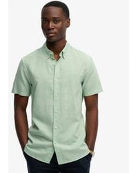 Superdry - & Co Cotton Linen Short Sleeve Shirt - Lyst