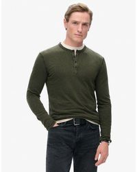 Superdry - Long Sleeved Jersey Grandad Top - Lyst
