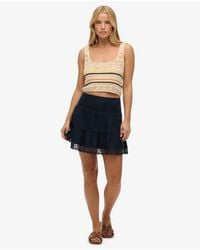 Superdry - Ibiza Lace Mix Mini Skirt - Lyst