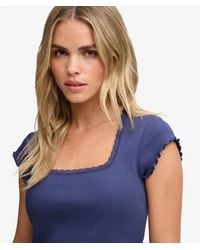 Superdry - & Co Essential Square Neck Short Sleeve T-shirt - Lyst
