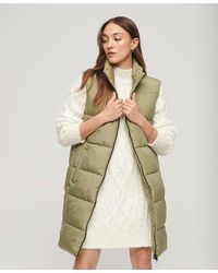 Superdry - Longline Quilted Gilet - Lyst
