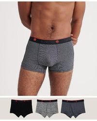 Superdry - Label Sports Trunks Triple Pack Feeder/Flint Grit - Lyst