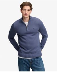 Superdry - & Co Cotton Half Zip Knit Jumper - Lyst