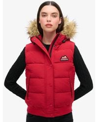 Superdry - Everest Bodywarmer Van Imitatiebont - Lyst