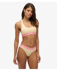 Superdry - & Co Organic Cotton Large Logo Bikini Briefs - Lyst