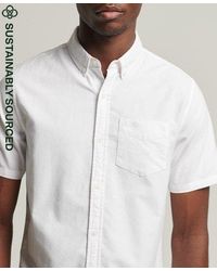 Superdry - Organic Cotton Vintage Oxford Short Sleeve Shirt Optic - Lyst