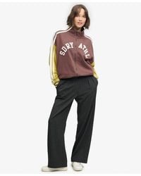 Superdry - & Co Mid Rise Pinstripe Trousers - Lyst