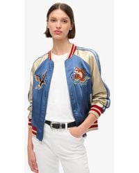 Superdry - Colourblock Sukajan Embroidered Bomber Jacket - Lyst
