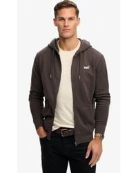 Superdry - Essential Logo Half Brushed Zip Hoodie - Lyst