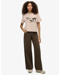 Superdry - & Co Mid Rise baggy Pants - Lyst