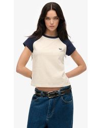 Superdry - & Co Organic Cotton Essential Logo Raglan T-shirt - Lyst