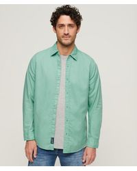 Superdry - & Co Classic Overdyed Organic Cotton Long Sleeve Shirt - Lyst