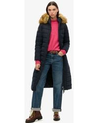 Superdry - & Co Arctic Long Puffer Coat - Lyst