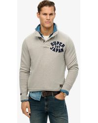 Superdry - & Co Vintage Athletic Henley Sweatshirt - Lyst