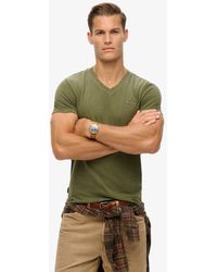 Superdry - Essential T-shirt Van Biologisch Katoen Met V-hals En Logo - Lyst