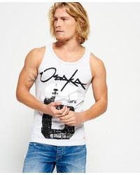 Superdry - Osaka 6 Crew Vest Top Ice Marl - Lyst