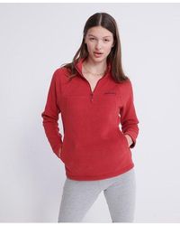 Superdry - Storm Urban Fleece Half Zip Track Top Chilli Pepper - Lyst