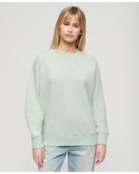 Superdry - Ladies Boxy Fit Embroidered Logo Essential Sweatshirt - Lyst