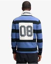 Superdry - & Co Monogram Stripe Rugby Shirt - Lyst