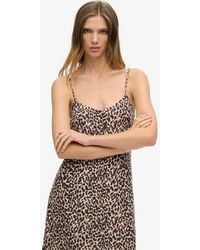 Superdry - Printed Button-up Cami Midi Dress - Lyst