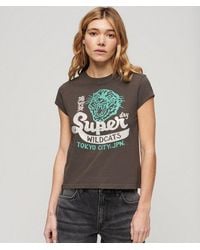 Superdry - & Co Ladies Embellished Poster Cap Sleeve T-shirt - Lyst