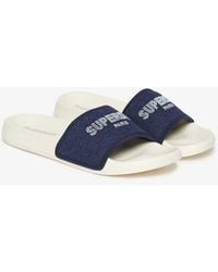 Superdry - & Co Rhinestone Luxe Pool Sliders - Lyst