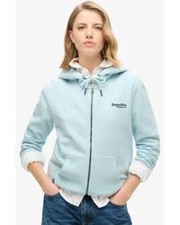 Superdry - Essential Logo Half Brushed Zip Hoodie - Lyst