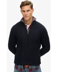 Superdry - & Co Slim Fit Cable Knit Jacob Half Zip Jumper - Lyst
