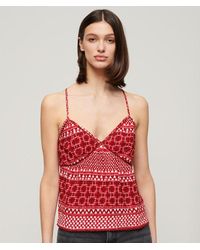 Superdry - & Co Printed Woven Cami Top - Lyst