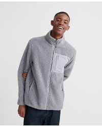 Superdry - City Sherpa Zip Through Track Top Grit - Lyst