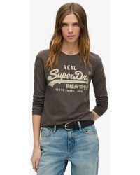 Superdry - & Co Embellished Vintage Logo Graphic Top - Lyst