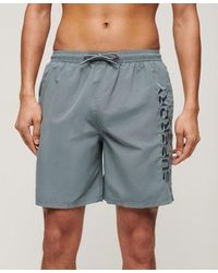 Superdry - Premium Embroidered 17-inch Swim Shorts - Lyst