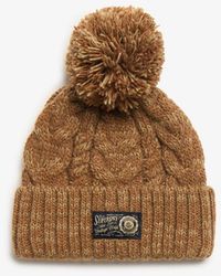 Superdry - Chunky Cable Beanie Hat - Size: 1size - Lyst