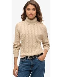 Superdry - & Co Slouchy Cable Roll Neck Jumper - Lyst